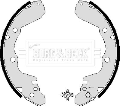 Borg & Beck BBS6038 - Комплект тормозных колодок, барабанные autospares.lv