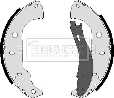 Borg & Beck BBS6026 - Комплект тормозных колодок, барабанные autospares.lv