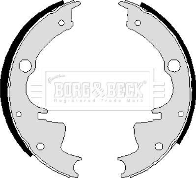 Borg & Beck BBS6021 - Комплект тормозных колодок, барабанные autospares.lv