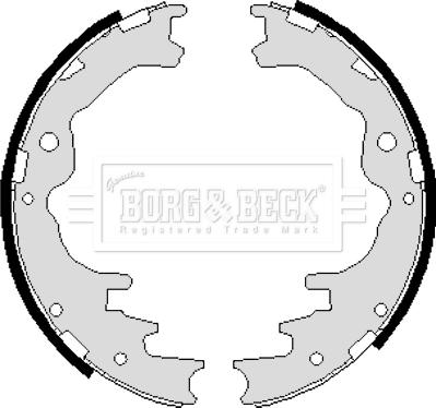 Borg & Beck BBS6028 - Комплект тормозных колодок, барабанные autospares.lv