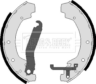 Borg & Beck BBS6023 - Комплект тормозных колодок, барабанные autospares.lv