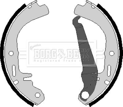 Borg & Beck BBS6076 - Комплект тормозных колодок, барабанные autospares.lv