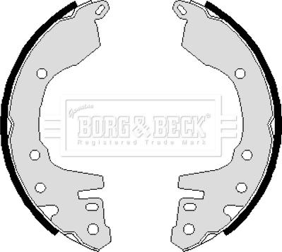 Borg & Beck BBS6072 - Комплект тормозных колодок, барабанные autospares.lv