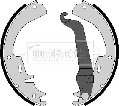 Borg & Beck BBS6077 - Комплект тормозных колодок, барабанные autospares.lv