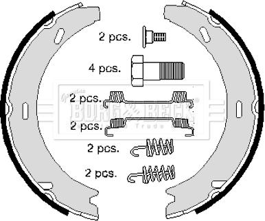 Borg & Beck BBS6199 - Комплект тормозов, ручник, парковка autospares.lv