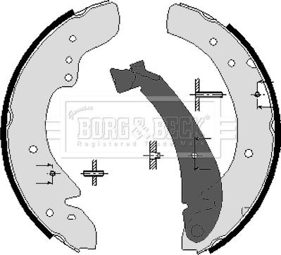 Borg & Beck BBS6195 - Комплект тормозных колодок, барабанные autospares.lv