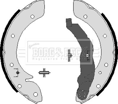 Borg & Beck BBS6198 - Комплект тормозных колодок, барабанные autospares.lv