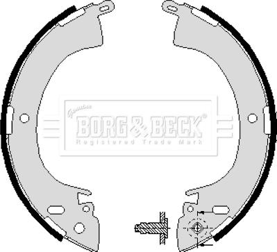 Borg & Beck BBS6197 - Комплект тормозных колодок, барабанные autospares.lv