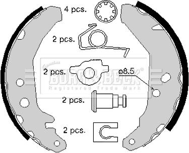 Borg & Beck BBS6149 - Комплект тормозных колодок, барабанные autospares.lv