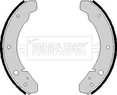 Borg & Beck BBS6141 - Комплект тормозных колодок, барабанные autospares.lv