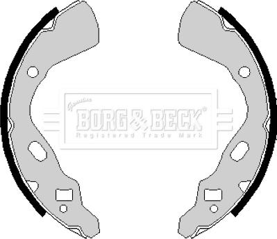 Borg & Beck BBS6148 - Комплект тормозных колодок, барабанные autospares.lv