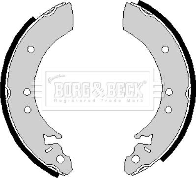 Borg & Beck BBS6143 - Комплект тормозных колодок, барабанные autospares.lv