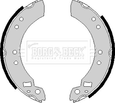 Borg & Beck BBS6158 - Комплект тормозных колодок, барабанные autospares.lv