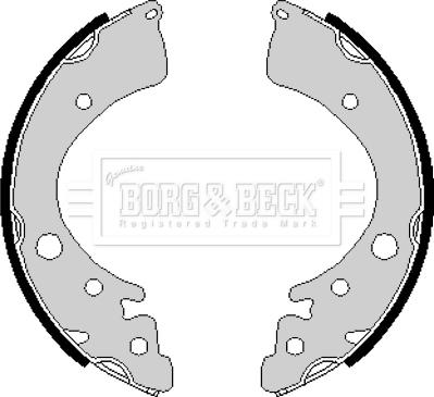 Borg & Beck BBS6160 - Комплект тормозных колодок, барабанные autospares.lv