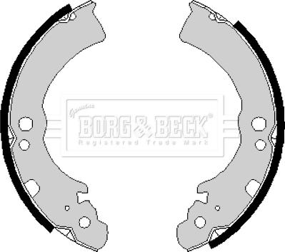 Borg & Beck BBS6168 - Комплект тормозных колодок, барабанные autospares.lv