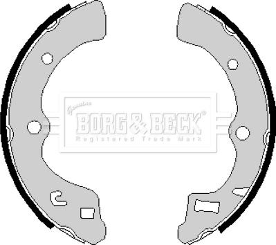 Borg & Beck BBS6167 - Комплект тормозных колодок, барабанные autospares.lv