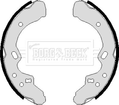 Borg & Beck BBS6105 - Комплект тормозных колодок, барабанные autospares.lv