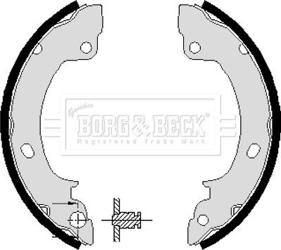 Borg & Beck BBS6100 - Комплект тормозных колодок, барабанные autospares.lv