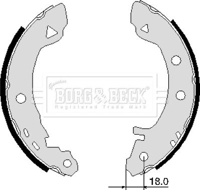 Borg & Beck BBS6103 - Комплект тормозных колодок, барабанные autospares.lv