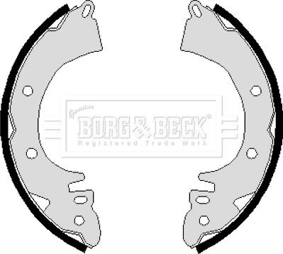 Borg & Beck BBS6114 - Комплект тормозных колодок, барабанные autospares.lv