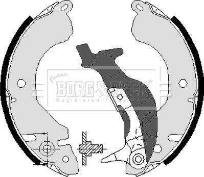 Borg & Beck BBS6117 - Комплект тормозных колодок, барабанные autospares.lv