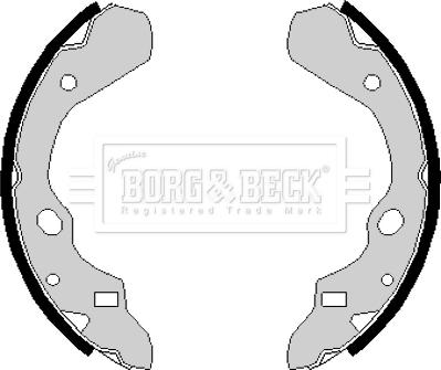 Borg & Beck BBS6130 - Комплект тормозных колодок, барабанные autospares.lv