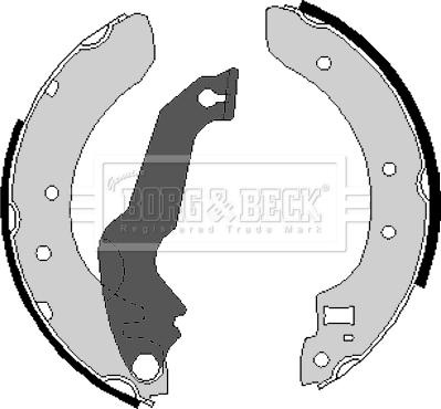 Borg & Beck BBS6131 - Комплект тормозных колодок, барабанные autospares.lv