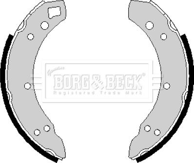 Borg & Beck BBS6137 - Комплект тормозных колодок, барабанные autospares.lv