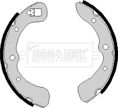 Borg & Beck BBS6129 - Комплект тормозных колодок, барабанные autospares.lv