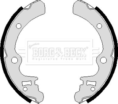 Borg & Beck BBS6121 - Комплект тормозных колодок, барабанные autospares.lv