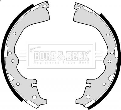 Borg & Beck BBS6176 - Комплект тормозных колодок, барабанные autospares.lv