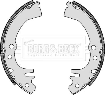 Borg & Beck BBS6300 - Комплект тормозных колодок, барабанные autospares.lv