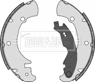 Borg & Beck BBS6302 - Комплект тормозных колодок, барабанные autospares.lv