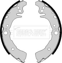 Borg & Beck BBS6387 - Комплект тормозных колодок, барабанные autospares.lv