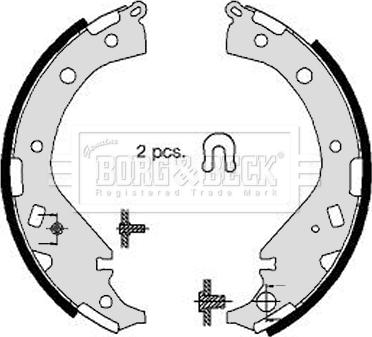 Borg & Beck BBS6336 - Комплект тормозных колодок, барабанные autospares.lv