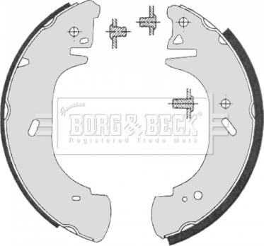 Borg & Beck BBS6325 - Комплект тормозных колодок, барабанные autospares.lv