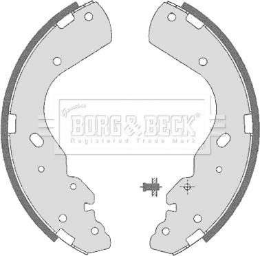 Borg & Beck BBS6323 - Комплект тормозных колодок, барабанные autospares.lv