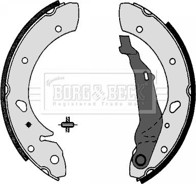 Borg & Beck BBS6293 - Комплект тормозных колодок, барабанные autospares.lv