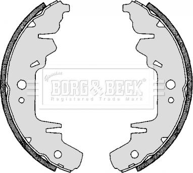 Borg & Beck BBS6263 - Комплект тормозных колодок, барабанные autospares.lv