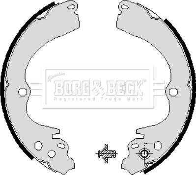 Borg & Beck BBS6204 - Комплект тормозных колодок, барабанные autospares.lv