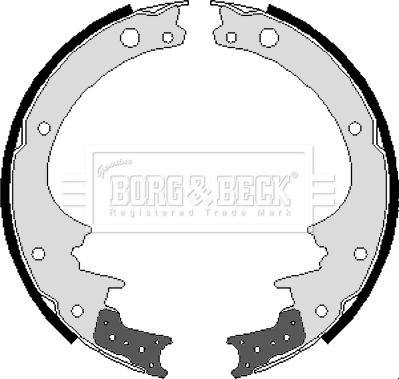 Borg & Beck BBS6205 - Комплект тормозных колодок, барабанные autospares.lv