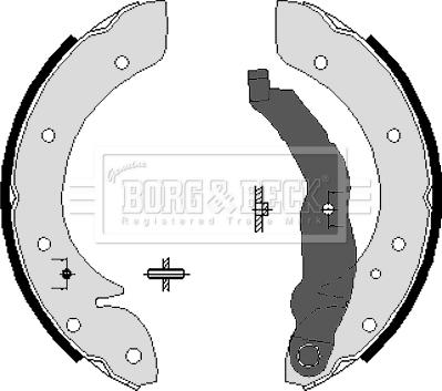 Borg & Beck BBS6207 - Комплект тормозных колодок, барабанные autospares.lv