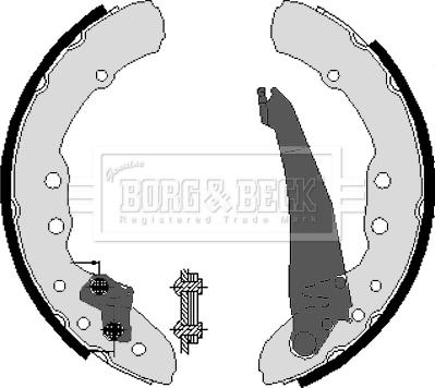 Borg & Beck BBS6212 - Комплект тормозных колодок, барабанные autospares.lv