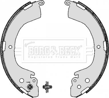 Borg & Beck BBS6280 - Комплект тормозных колодок, барабанные autospares.lv