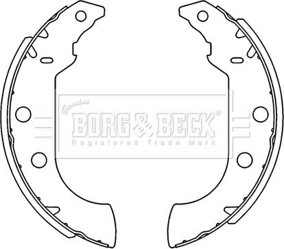 Borg & Beck BBS6231 - Комплект тормозных колодок, барабанные autospares.lv