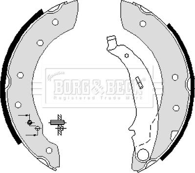 Borg & Beck BBS6233 - Комплект тормозных колодок, барабанные autospares.lv