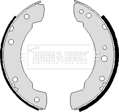 Borg & Beck BBS6229 - Комплект тормозных колодок, барабанные autospares.lv