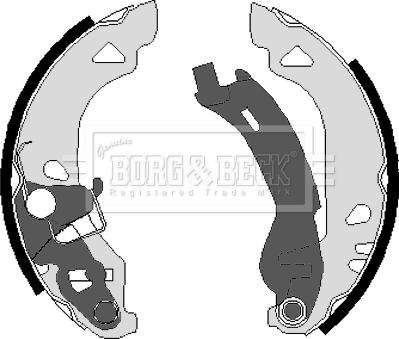 Borg & Beck BBS6220 - Комплект тормозных колодок, барабанные autospares.lv