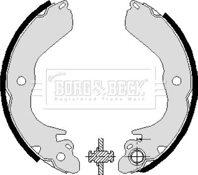 Borg & Beck BBS6228 - Комплект тормозных колодок, барабанные autospares.lv