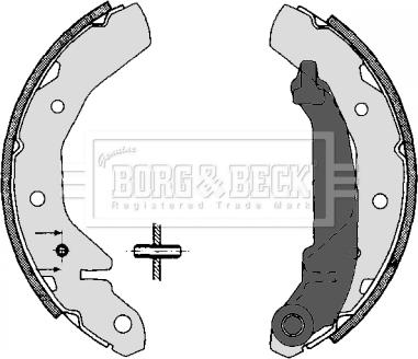 Borg & Beck BBS6270 - Комплект тормозных колодок, барабанные autospares.lv